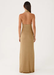 Cassira Shimmer Maxi Dress - Shimmer Gold