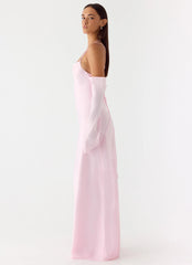 Breathe Me Long Sleeve Maxi Dress - Baby Pink