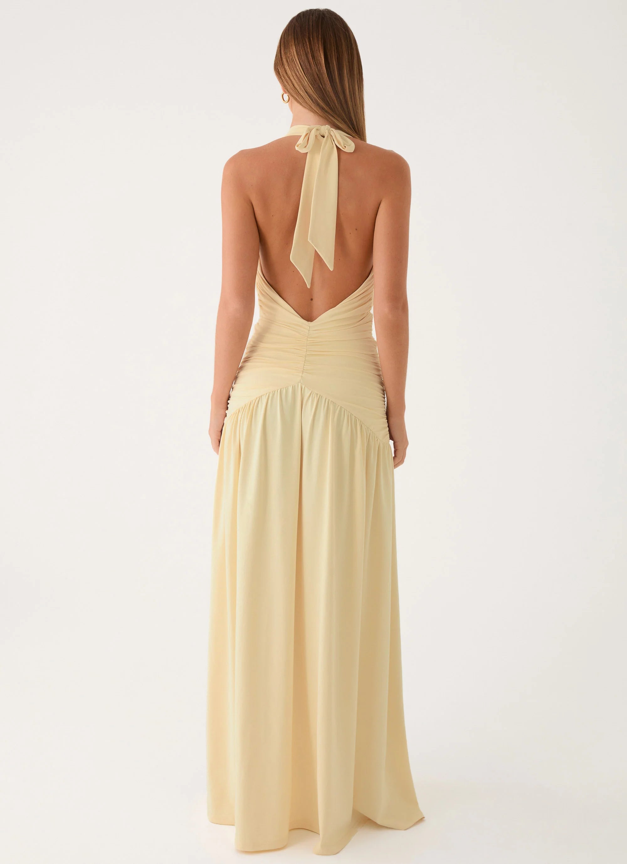 Makena Halter Maxi Dress - Yellow