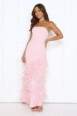 Lullaby Glow Strapless Maxi Dress Pink