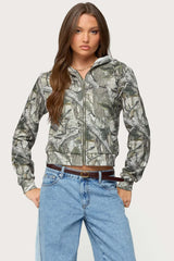 Tayler Camo Zip Up Hoodie