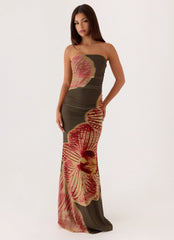 Iroha Strapless Maxi Dress - Jungle Grove