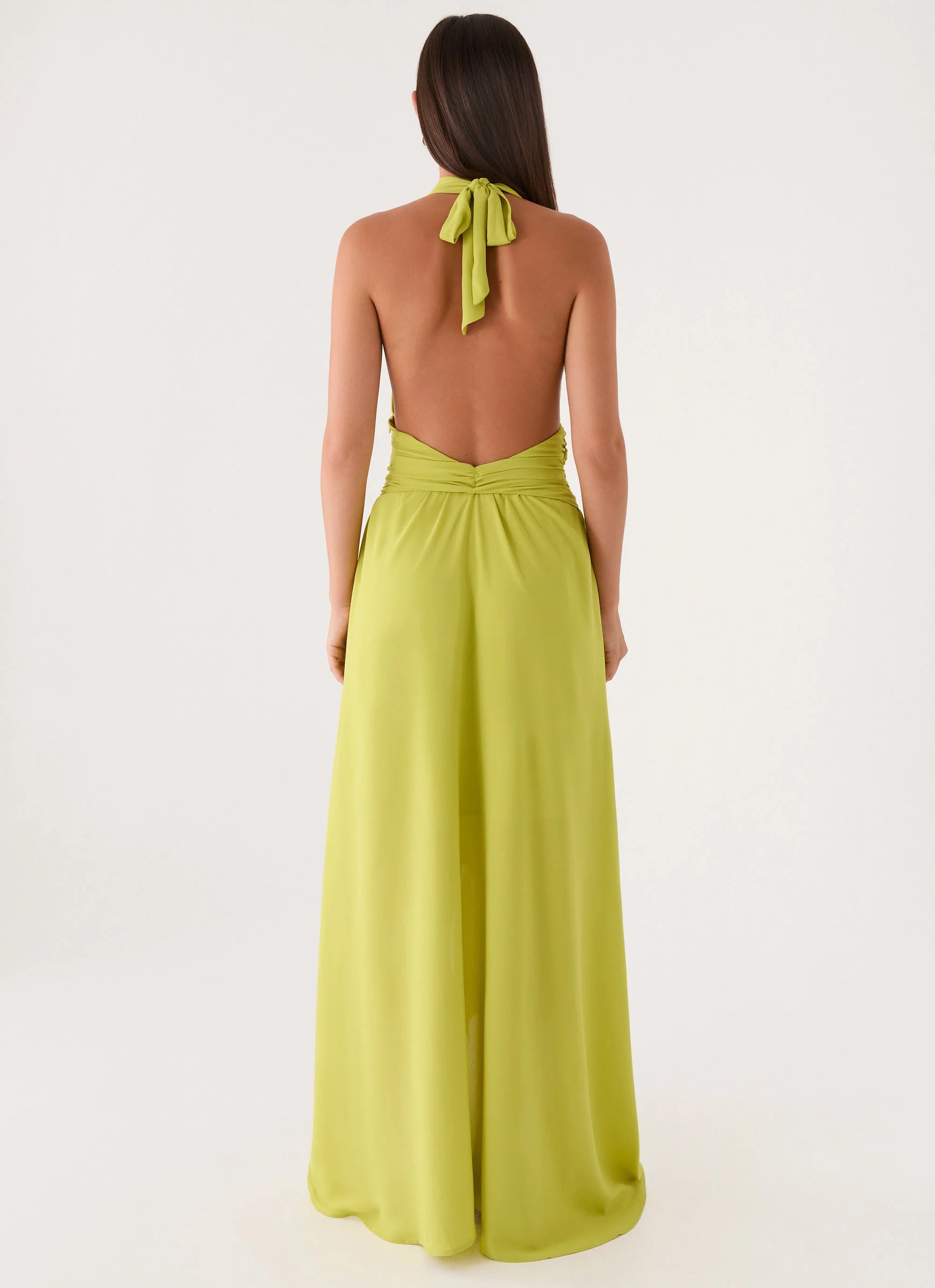 Sinead Halter Maxi Dress - Lime