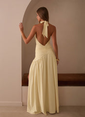 Makena Halter Maxi Dress - Yellow