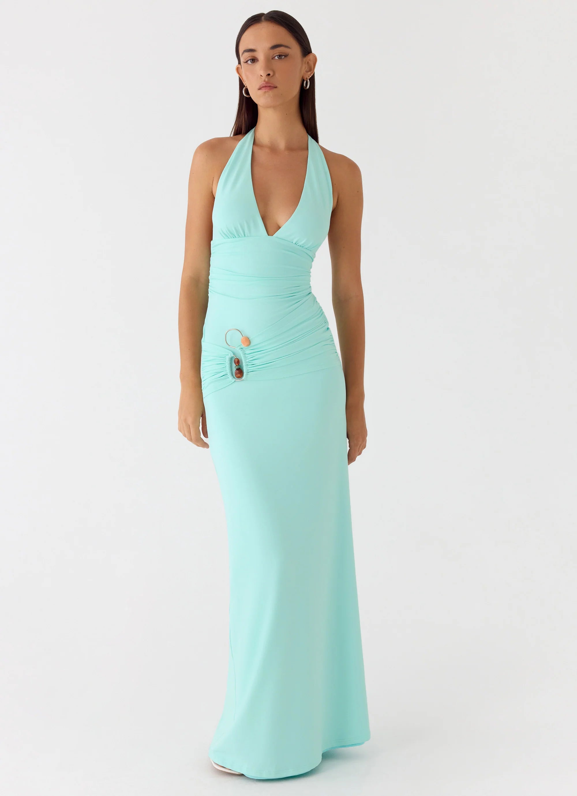 Rhia Halter Maxi Dress - Mint