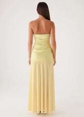 Cierra Strapless Maxi Dress - Yellow