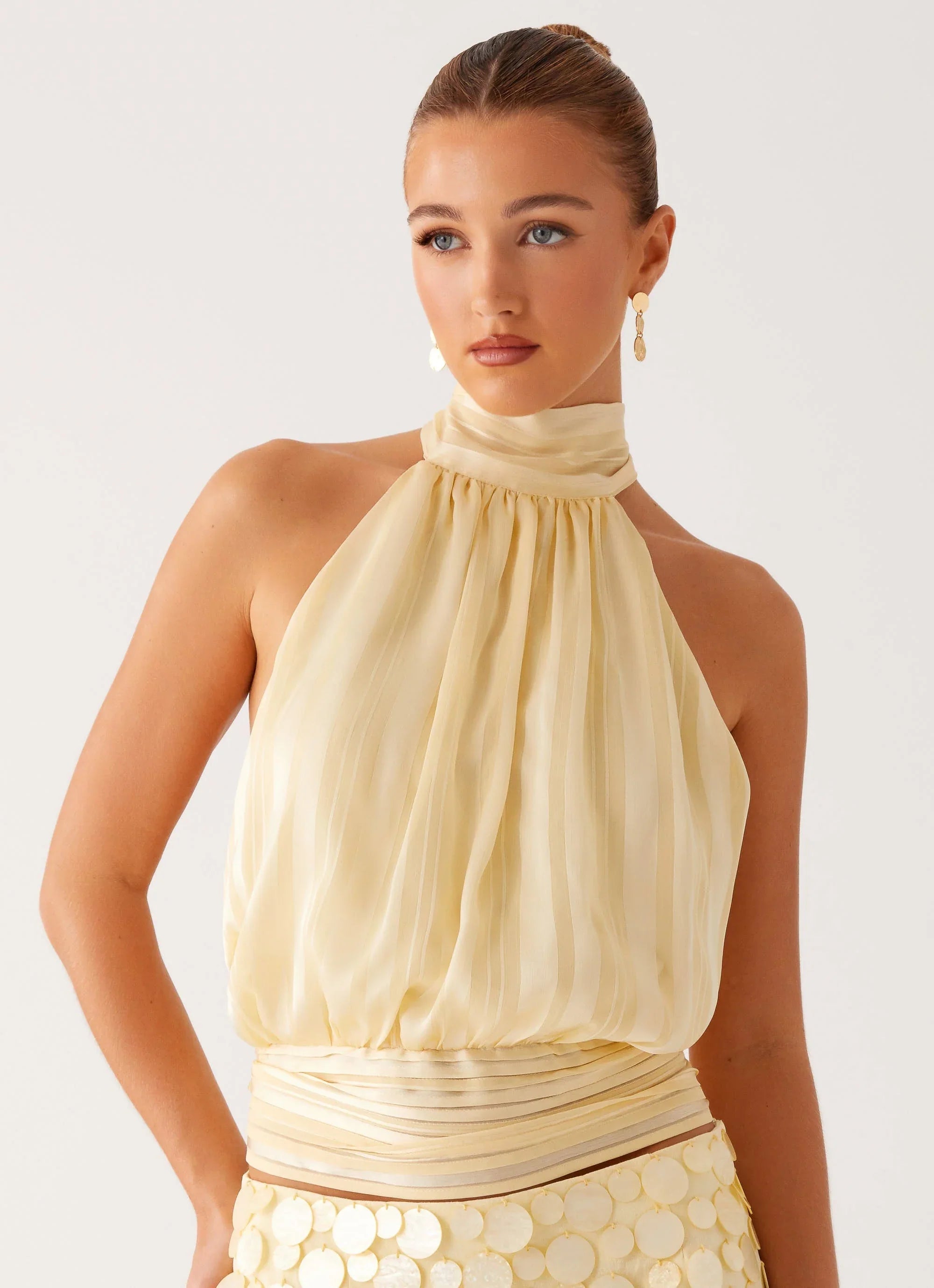 Willow Chiffon Top - Yellow